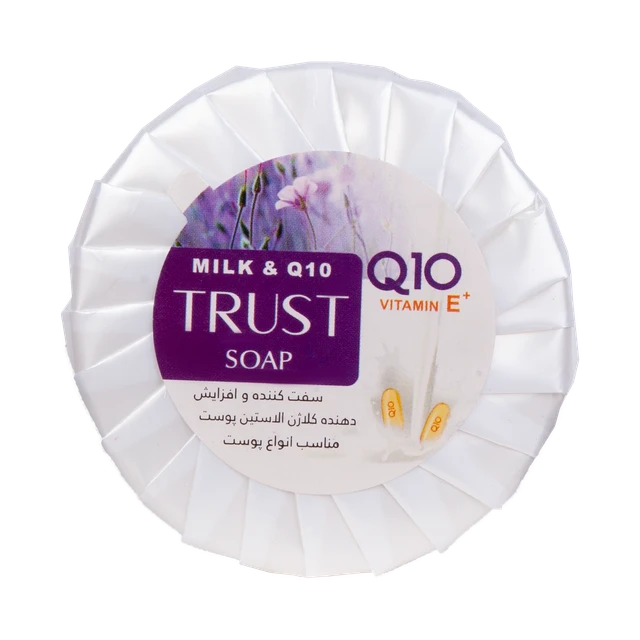 صابون شیر و Q10 تراست با حجم ۷۵ گرم
