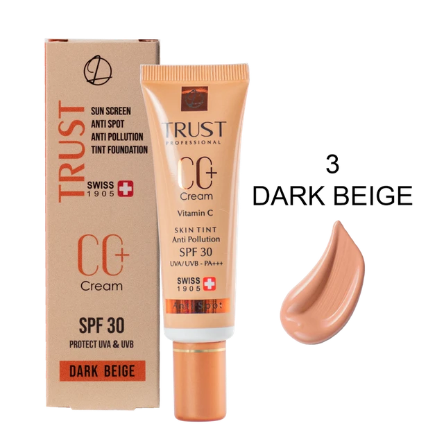سی سی کرم پلاس تراست شماره 3 (بژ تیره) با حجم ۳۰ میل